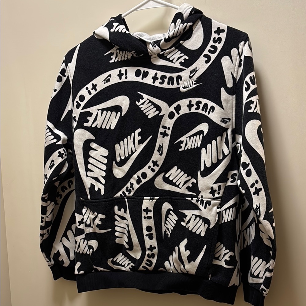 Nike Black and White Kids Hoodie
